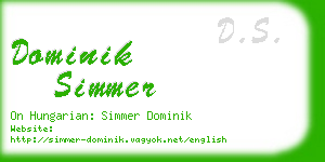 dominik simmer business card